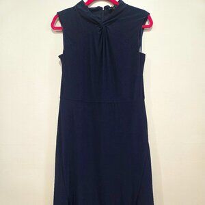 Collar Twist Navy Cocktail Dress - WHBM - Sz 14